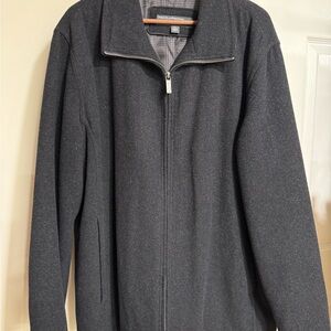 Perry Ellis Charcoal Full-Zip Jacket